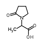 structure of CAS# 67118-32-5, 2-(2-Oxo-1-pyrrolidinyl)propanoic acid;(S)-2-(2-oxopyrrolidin-1-yl)propanoic acid;2-(2-Oxo-pyrrolidin-1-yl)-propionic acid;2-(2-oxopyrrolidinyl)propanoic acid