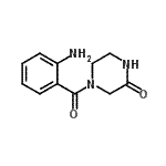 structure of CAS# 671794-74-4, 4-(2-Aminobenzoyl)-2-piperazinone;4-(2-aminobenzoyl)-2-piperazinone;4-(2-Amino-benzoyl)-piperazin-2-one;4-[(2-aminophenyl)carbonyl]piperazin-2-one