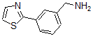 structure of CAS# 672324-88-8, 3-(2-Thiazolyl)-Benzenemethanamine;2-[3-(Aminomethyl)Phenyl]-1,3-Thiazole, 3-(Thiazol-2-Yl)Benzylamine;[3-(1,3-Thiazol-2-Yl)Phenyl]Methylamine 97+%;2-[3-(Aminomethyl)Phenyl]-1,3-Thiazole 97+%