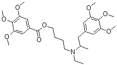 CAS#: 67293-32-7， 3,4,5-Trimethoxybenzoic Acid 4-[Ethyl(3,4,5-Trimethoxy-alpha-Methylphenethyl)Amino]Butyl Ester