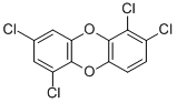 structure of CAS# 67323-56-2, 1,2,6,8-Tetrachlorodibenzo-p-Dioxin;1,2,6,8-Tetrachloro Dibenzo-P-Dioxin;Dibenzo-P-Dioxin, 1,2,6,8-Tetrachloro;1,2,6,8-Tetrachlorodibenzo-P-Dioxin