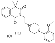 structure of CAS# 67339-62-2, 2-[2-(4-(2-Methoxyphenyl)Piperazin-1-Yl)Ethyl]-4,4-Dimethyl-1,3-(2H,4H)-Isoquinolindione Dihydrochloride;2-[2-[4-(2-Methoxyphenyl)Piperazin-1-Yl]Ethyl]-4,4-Dimethyl-Isoquinoline-1,3-Dione;2-[2-[4-(2-Methoxyphenyl)-1-Piperazinyl]Ethyl]-4,4-Dimethylisoquinoline-1,3-Dione;2-[2-[4-(2-Methoxyphenyl)Piperazin-1-Yl]Ethyl]-4,4-Dimethyl-Isoquinoline-1,3-Quinone