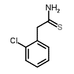 structure of CAS# 673476-96-5, 2-(2-Chlorophenyl)ethanethioamide;2-(2-Chlorophenyl)thioacetamide;ZINC00144844