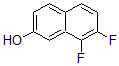 结构式 CAS# 675132-42-0, 7,8-二氟-2-萘酚