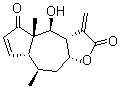 结构式 CAS# 6754-13-8, (3As)-3,3aalpha,4alpha,4a,7aalpha,8,9,9aalpha-八氢-4-羟基-4abeta,8 alpha-二甲基-3-亚甲基薁并(6,5-b)-呋喃-2,5-二酮