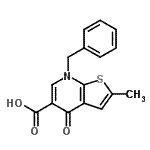 CAS#: 67637-74-5， 7-Benzyl-2-methyl-4-oxo-4,7-dihydrothieno[2,3-b]pyridine-5-carboxylic acid