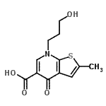 CAS 登录号：67637-77-8， 7-(3-羟基丙基)-2-甲基-4-氧代-4,7-二氢噻吩并[2,3-b]吡啶-5-羧酸