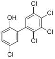structure of CAS# 67651-36-9, 2-Hydroxy-2',3',4',5,5'-Pentachlorobiphenyl;(1,1'-Biphenyl)-2-Ol, 2',3',4',5,5'-Pentachloro-;2',3',4',5,5'-Pentachloro-(1,1'-Biphenyl)-2-Ol;2',3',4',5,5'-Pentachloro-2-Biphenylol