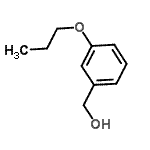 structure of CAS# 67698-62-8, (3-Propoxyphenyl)methanol;(3-Propoxy)benzyl alcohol;(3-propoxyphenyl)methanol;MFCD08753027