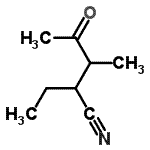 CAS#: 67722-37-6， 2-Ethyl-3-methyl-4-oxopentanenitrile