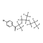 structure of CAS# 67727-74-6, 1-(4-Bromophenyl)-2,3,3,3-tetrafluoro-2-[1,1,2,3,3,3-hexafluoro-2-(heptafluoropropoxy)propoxy]-1-propanone;1-(4-Brom<wbr>ophenyl)-<wbr>2-[1,1,2,<wbr>3,3,3-hex<wbr>afluoro-2<wbr>-(heptafl<wbr>uoropropo<wbr>xy)propox<wbr>y]-2,3,3,<wbr>3-tetrafl<wbr>uoropropa<wbr>n-1-one;1-(4-Bromophenyl)perfluoro-2,5-dimethyl-3,6-dioxanonan-1-one;4-Bromophenyl perfluoro(1,4-dimethyl-2,5-dioxaoctyl) ketone