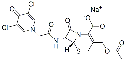 CAS#: 67763-91-1， Sodium (6R-trans)-3-(Acetoxymethyl)-7-[(3,5-Dichloro-4-Oxo-1(4H)-Pyridyl)Acetamido]-8-Oxo-5-Thia-1-Azabicyclo[4.2.0]Oct-2-Ene-2-Carboxylate