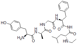 CAS 登录号：67787-85-3， 2-丙氨酰-5-N-乙基-亮氨酰-脑啡肽酰胺