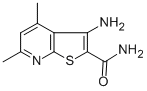 structure of CAS# 67795-42-0, 3-Amino-4,6-Dimethylthieno[2,3-b]Pyridine-2-Carboxamide;3-Amino-4,6-Dimethyl-Thieno[5,4-B]Pyridine-2-Carboxamide;3-Amino-4,6-Dimethyl-2-Thieno[5,4-B]Pyridinecarboxamide;Maybridge3_003187