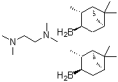 structure of CAS# 67826-92-0, N,N,N',N'-Tetramethyl-1,2-ethanediamine - [(1S,2S,3R,5S)-2,6,6-trimethylbicyclo[3.1.1]hept-3-yl]borane (1:2);(R)-(-)-Alpine-Boramine