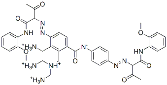 CAS#: 67827-86-5， P,P'-Bis[[1-[(O-Methoxyanilino)Carbonyl]-2-Oxopropyl]Azo]Benzanilide, Tetrakis(Aminomethyl) Derivative