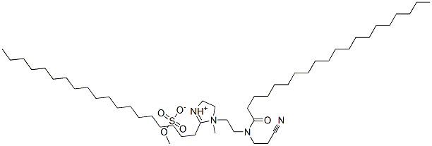 CAS#: 67874-10-6， 1-[2-[(2-Cyanoethyl)(1-Oxoicosyl)Amino]Ethyl]-4,5-Dihydro-1-Methyl-2-Nonadecyl-1H-Imidazolium Methyl Sulphate