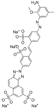CAS#: 67875-23-4， Tetrasodium 2-[4-[2-[4-[(3-Amino-2-Methoxy-5-Methylphenyl)Azo]-2-Sulphonatophenyl]Vinyl]-3-Sulphonatophenyl]-2H-Naphtho[1,2-d]Triazole-6,8-Disulphonate