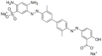 CAS#: 67893-48-5， Disodium 5-[[4'-[(2,4-Diamino-5-Sulphonatophenyl)Azo]-3,3'-Dimethyl[1,1'-Biphenyl]-4-Yl]Azo]Salicylate