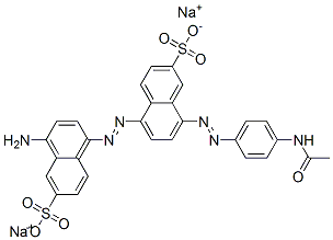 CAS 登录号：67906-51-8， 8-[(4-乙酰氨基苯基)偶氮]-5-[(4-氨基-6-磺酸基萘基)偶氮]萘-2-磺酸二钠