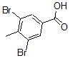 结构式 CAS# 67973-32-4, 3,5-二溴-4-甲基-苯甲酸