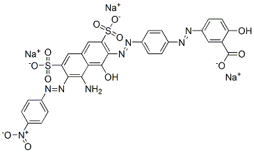 CAS#: 67990-22-1， Trisodium 5-[[4-[[8-Amino-1-Hydroxy-7-[(4-Nitrophenyl)Azo]-3,6-Disulphonato-2-Naphthyl]Azo]Phenyl]Azo]Salicylate