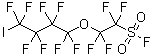 结构式 CAS# 67990-76-5, 1,1,2,2-四氟-2-(1,1,2,2,3,3,4,4-八氟-4-碘丁氧基)-乙烷磺酰氟