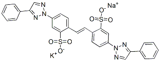 CAS 登录号：68057-99-8， 4,4'-二(4-苯基-2H-1,2,3-三唑-2-基)二苯乙烯-2,2'-二磺酸钾钠