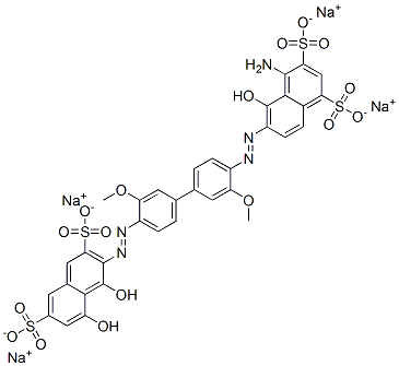 CAS#: 68084-23-1， Tetrasodium 4-Amino-6-[[4'-[(1,8-Dihydroxy-3,6-Disulphonato-2-Naphthyl)Azo]-3,3'-Dimethoxy[1,1'-Biphenyl]-4-Yl]Azo]-5-Hydroxynaphthalene-1,3-Disulphonate