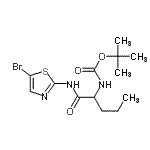 CAS#: 681143-11-3， N-(5-Bromo-1,3-thiazol-2-yl)-N<sup>2</sup>-{[(2-methyl-2-propanyl)oxy]carbonyl}norvalinamide