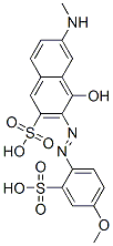 CAS#: 68133-27-7， 4-Hydroxy-3-[(4-Methoxy-2-Sulphophenyl)Azo]-6-(Methylamino)Naphthalene-2-Sulphonic Acid