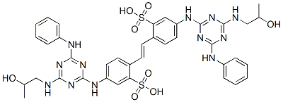 CAS#: 68134-08-7， 4,4'-Bis[[6-Anilino-4-[(2-Hydroxypropyl)Amino]-1,3,5-Triazin-2-Yl]Amino]Stilbene-2,2'-Disulphonic Acid