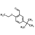 structure of CAS# 681443-01-6, 2-Ethoxy-5-(2-methyl-2-propanyl)benzaldehyde;5-(tert-Butyl)-2-ethoxybenzaldehyde;MFCD02380389