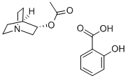 CAS 登录号：6821-59-6， (4S)-奎宁环-3-基乙酸酯 2-羟基苯甲酸盐