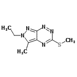 CAS#: 682319-83-1， 2-Ethyl-3-methyl-5-(methylsulfanyl)-2H-pyrazolo[4,3-e][1,2,4]triazine