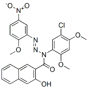 CAS 登录号：68258-61-7， N-(5-氯-2,4-二甲氧基苯基)-3-羟基-N-[(2-甲氧基-5-硝基苯基)偶氮]-2-萘甲酰胺