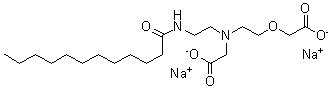CAS#: 68298-20-4， N-[2-(Carboxymethoxy)Ethyl]-N-[2-[(1-Oxododecyl)Amino]Ethyl]-Glycine Sodium Salt(1:2)