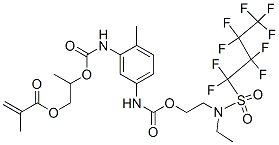 CAS#: 68298-76-0， 2-[[[[5-[[[2-[Ethyl[(Nonafluorobutyl)Sulphonyl]Amino]Ethoxy]Carbonyl]Amino]-2-Methylphenyl]Amino]Carbonyl]Oxy]Propyl Methacrylate