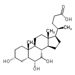 structure of CAS# 6830-03-1, (3alpha,5beta,6alpha,7beta)-3,6,7-Trihydroxycholan-24-Oic Acid