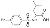 结构式 CAS# 68305-78-2, 2-([(4-溴苯基)磺酰基]氨基)-4-甲基戊酸