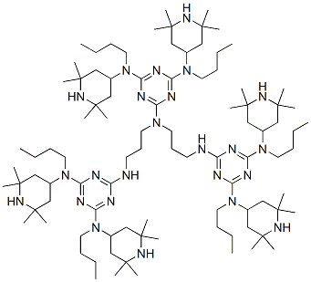 CAS#: 68310-27-0， N2,N2-Bis[3-[[4,6-Bis[Butyl(2,2,6,6-Tetramethyl-4-Piperidyl)Amino]-1,3,5-Triazin-2-Yl]Amino]Propyl]-N4,N6-Dibutyl-N4,N6-Bis(2,2,6,6-Tetramethyl-4-Piperidyl)-1,3,5-Triazine-2,4,6-Triamine