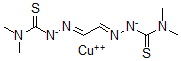 CAS 登录号：68340-93-2， 乙二醛二(N(4)-二甲基缩氨基硫脲)铜(II)