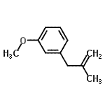 structure of CAS# 68383-29-9, 1-Methoxy-3-(2-methyl-2-propen-1-yl)benzene;3-(3-Methoxyphenyl)-2-methyl-1-propene;MFCD07698648