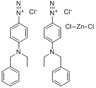 CAS 登录号:68459-97-2, 4-重氮基-N-苄基-N-乙基苯胺氯化锌盐