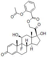 CAS#: 68497-92-7， 9-Fluoro-11beta,17,21-Trihydroxypregna-1,4-Diene-3,20-Dione 21-Acetylsalicylate