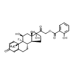 CAS 登录号：68497-93-8， (11beta)-9-氟-11,17-二羟基-3,20-二氧代孕甾烷-1,4-二烯-21-基水杨酸酯