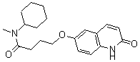 structure of CAS# 68550-75-4, N-Cyclohexyl-4-[(1,2-Dihydro-2-Oxo-6-Quinolinyl)Oxy]-N-Methyl-Butanamide;N-Cyclohexyl-4-[(2-Keto-1H-Quinolin-6-Yl)Oxy]-N-Methyl-Butyramide;Cilostamida [Inn-Spanish];N-Cyclohexyl-N-Methyl-4-(1,2-Dihydro-2-Oxo-6-Quinolyloxy)Butyramide