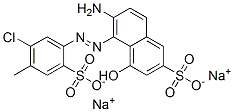 CAS 登录号：68631-11-8， 6-氨基-5-[(5-氯-4-甲基-2-磺酸基苯基)偶氮]-4-羟基萘-2-磺酸二钠