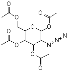 结构式 CAS# 68733-20-0, 1,3,4,6-四-O-乙酰基-2-叠氮基-2-脱氧吡喃己糖