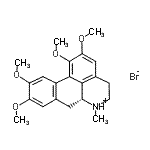 CAS#: 68742-86-9， (6aR)-1,2,9,10-tetramethoxy-6-methyl-5,6,6a,7-tetrahydro-4H-dibenzo[de,g]quinoline-6-ium bromide